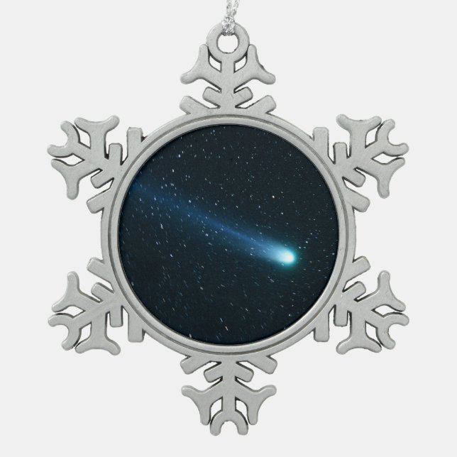 Ornement Flocon De Neige Comète dans le ciel nocturne (Devant)