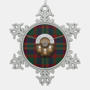 Ornement Flocon De Neige Comté Cork Irish Tartan Et Sporran