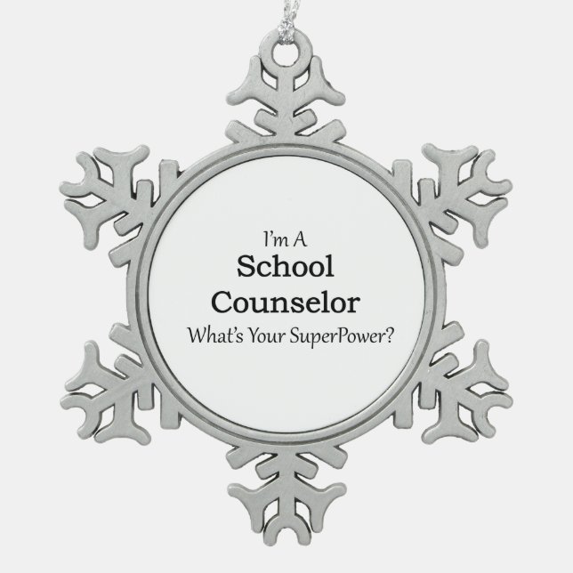 Ornement Flocon De Neige Conseiller d'école (Devant)