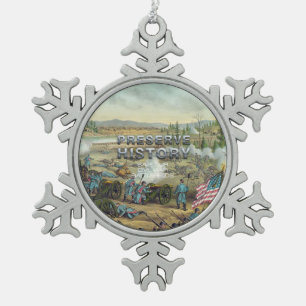 Ornement Flocon De Neige Conservation de champ de bataille de guerre civile
