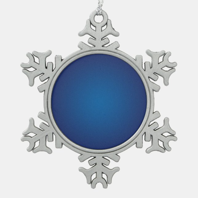 Ornement Flocon De Neige Cool Grainy Deep Blue Vignette (Devant)