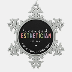 Ornement Flocon De Neige Cosmetologue Esthétique Autorisé Sur Mesure