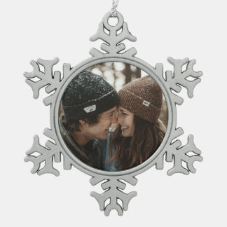 Ornement Flocon De Neige Couple de Noël