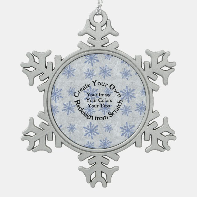 Ornement Flocon De Neige Créez votre propre (Devant)