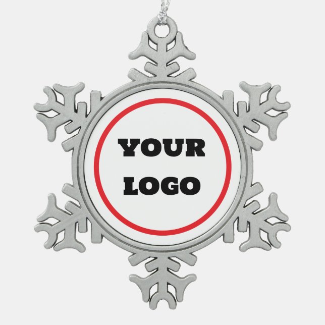 Ornement Flocon De Neige Créez votre propre LOGO personnalisé Personnalisé (Devant)