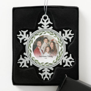 Ornement Flocon De Neige Créez Votre Propre Récif De Nom De Famille De Phot
