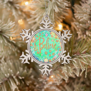 Ornement Flocon De Neige "Croire" Inspiritisme