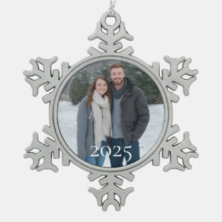 Ornement Flocon De Neige Custom Snowflake Photo Ornament 2025 Personalized