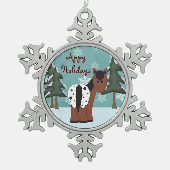 Ornement Flocon De Neige Cute Appy Vacances Blanket Appaloosa Horse (Devant)