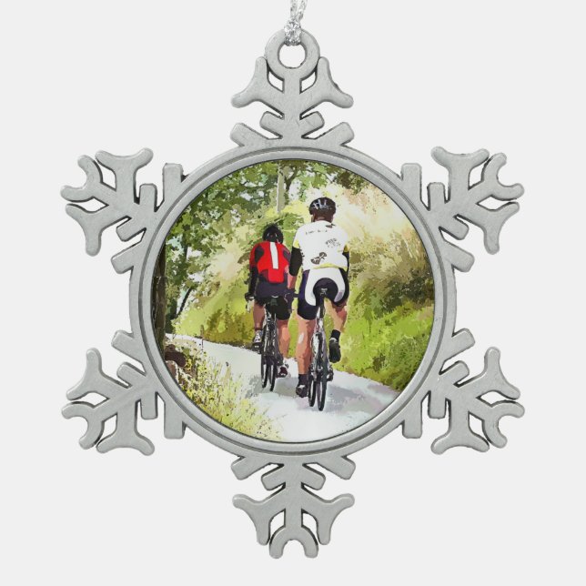 ORNEMENT FLOCON DE NEIGE CYCLISME (Devant)