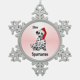 Ornement Flocon De Neige Dalmatien de Noël Personnalisé