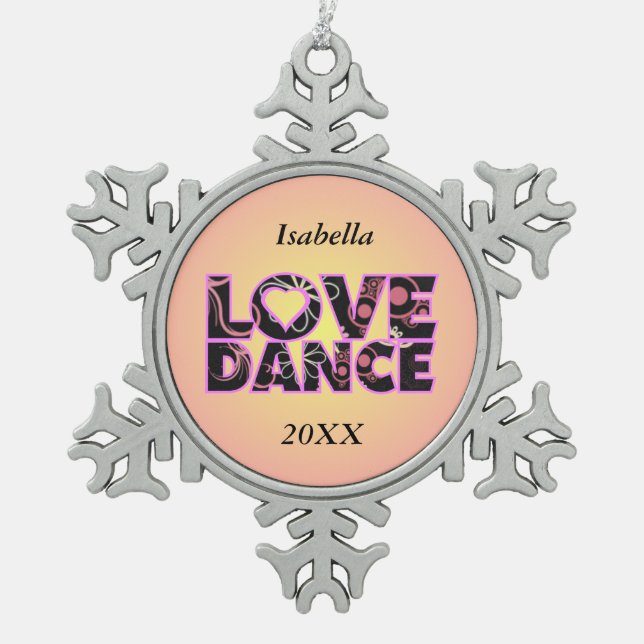 Ornement Flocon De Neige Danse d'amour (Devant)