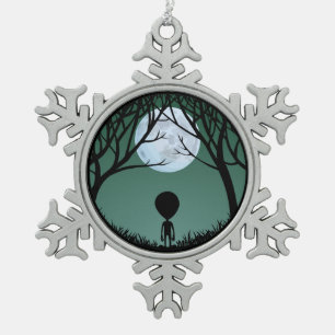 Ornement Flocon De Neige Décor de Noël extraterrestre de l'ornement Alien