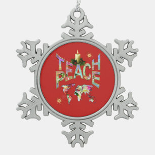 Ornement Flocon De Neige Décor Teach-Peace