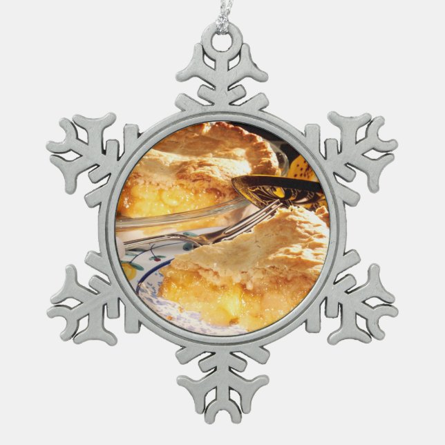 Ornement Flocon De Neige Dessert d'Apple Pie (Devant)