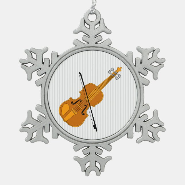 Ornement Flocon De Neige Dessin de violon (Devant)