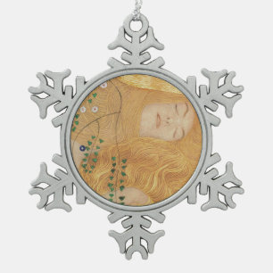 Ornement Flocon De Neige Détail de Gustav Klimt des serpents de l'eau I