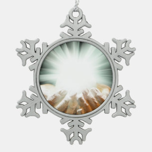 Ornement Flocon De Neige Dieu guérisseur divine, paix, amour, reiki, aura 