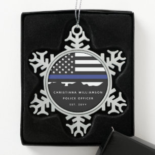 Ornement Flocon De Neige Diplôme de l'École de police de police