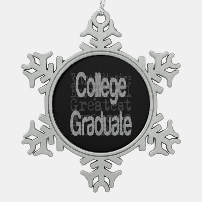 Ornement Flocon De Neige Diplômé du Collège Extraordinaire (Devant)
