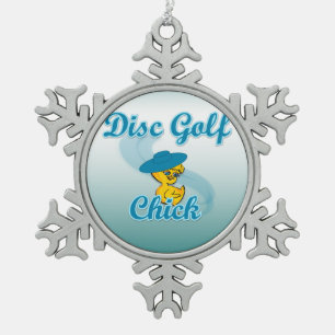 Ornement Flocon De Neige Disc Golf Chick #3