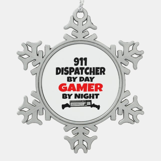 Ornement Flocon De Neige Dispatcher Gamer 911 (Devant)