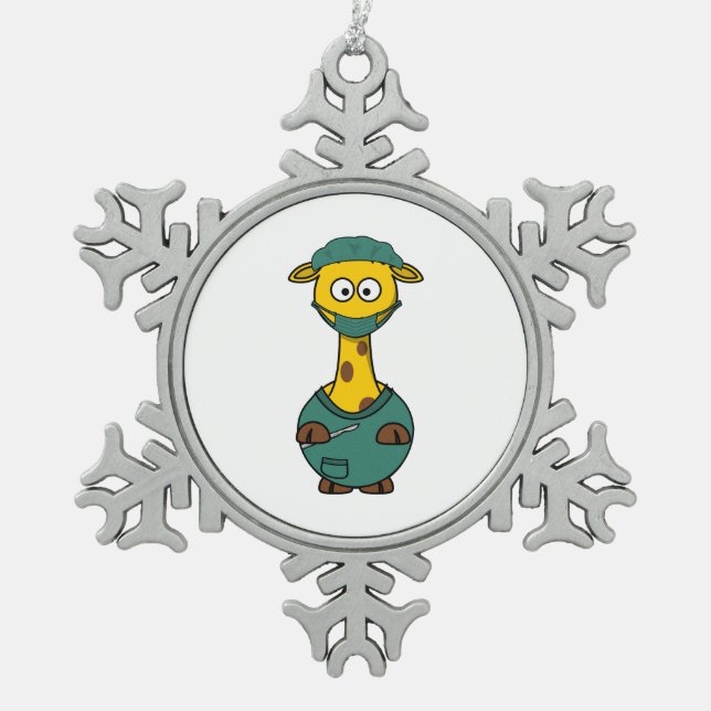 Ornement Flocon De Neige Docteur Giraffe (Devant)