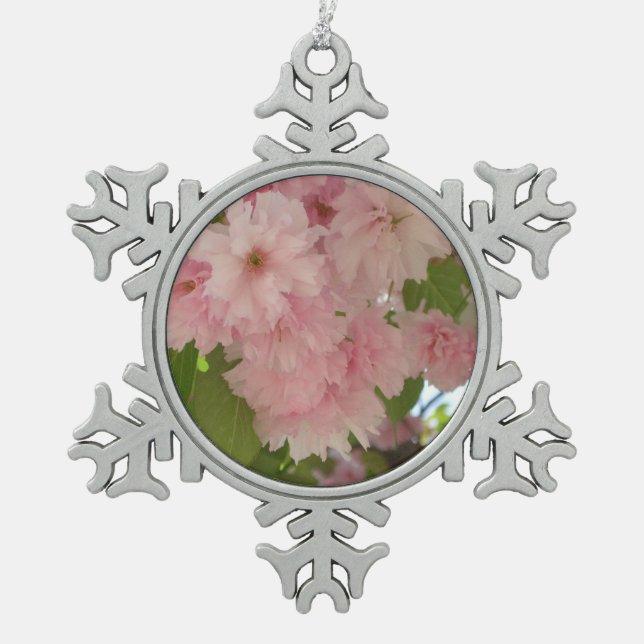 Ornement Flocon De Neige Double floraison cerisier II printemps fleuri (Devant)