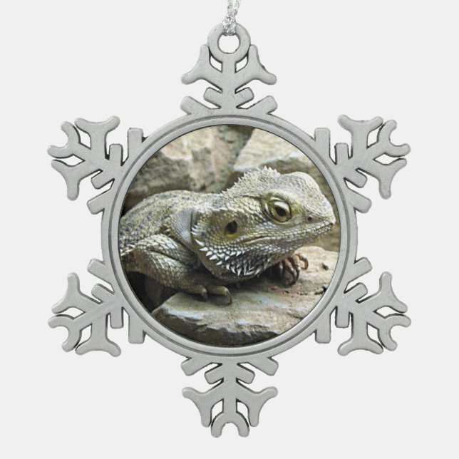 Ornement Flocon De Neige Dragon barbu (Devant)