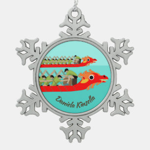 Ornement Flocon De Neige Dragon Boat Racing