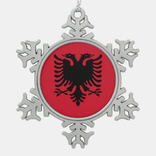 Ornement Flocon De Neige Drapeau Albanie