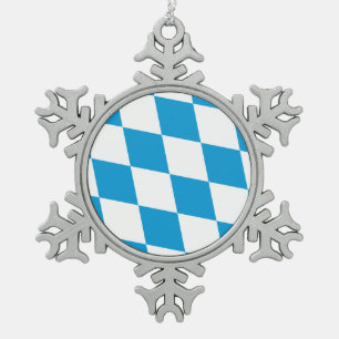 Ornement Flocon De Neige Drapeau bavarois   Oktoberfest