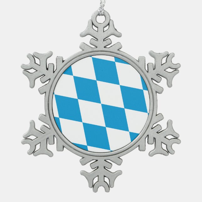 Ornement Flocon De Neige Drapeau bavarois | Oktoberfest (Devant)