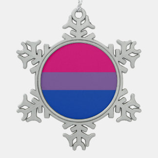 Ornement Flocon De Neige Drapeau bisexuel