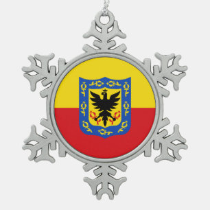 Ornement Flocon De Neige Drapeau de Bogota, Colombie
