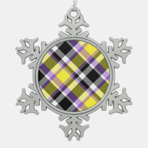 Ornement Flocon De Neige Drapeau de fierté éclectique boho non binaire à ca