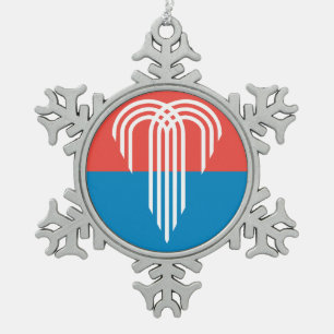 Ornement Flocon De Neige Drapeau de Kansas City, Missouri