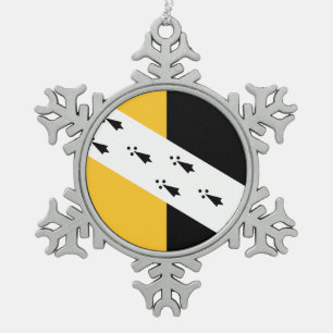 Ornement Flocon De Neige Drapeau de Norfolk