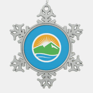 Ornement Flocon De Neige Drapeau de Provo, Utah