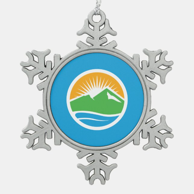 Ornement Flocon De Neige Drapeau de Provo, Utah (Devant)