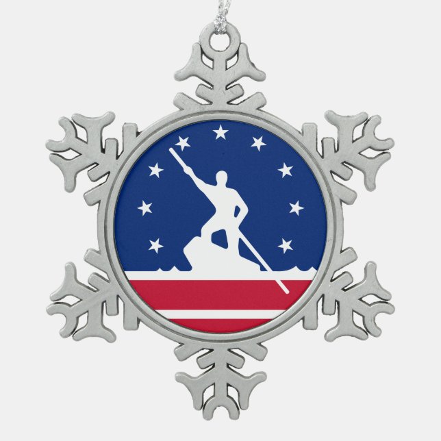 Ornement Flocon De Neige Drapeau de Richmond, Virginie Snowflake Pewter Chr (Devant)