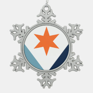 Ornement Flocon De Neige Drapeau de Syracuse, New York