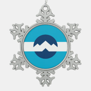Ornement Flocon De Neige Drapeau d'Ogden, Utah