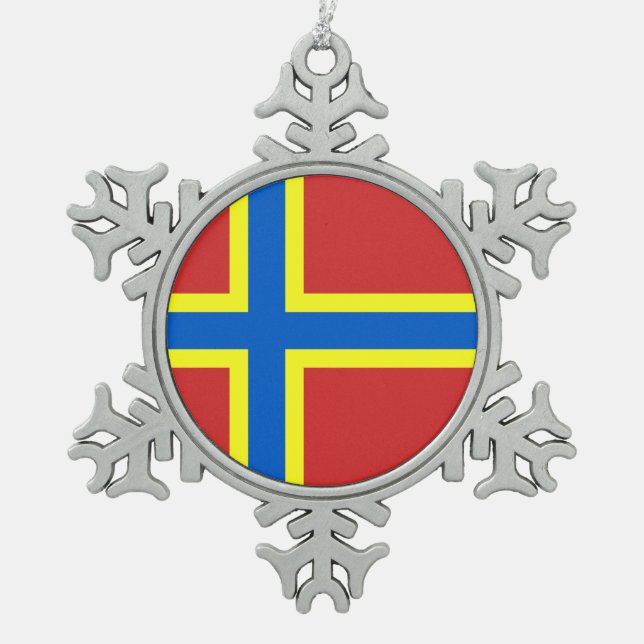 Ornement Flocon De Neige Drapeau d'Orkney (Devant)