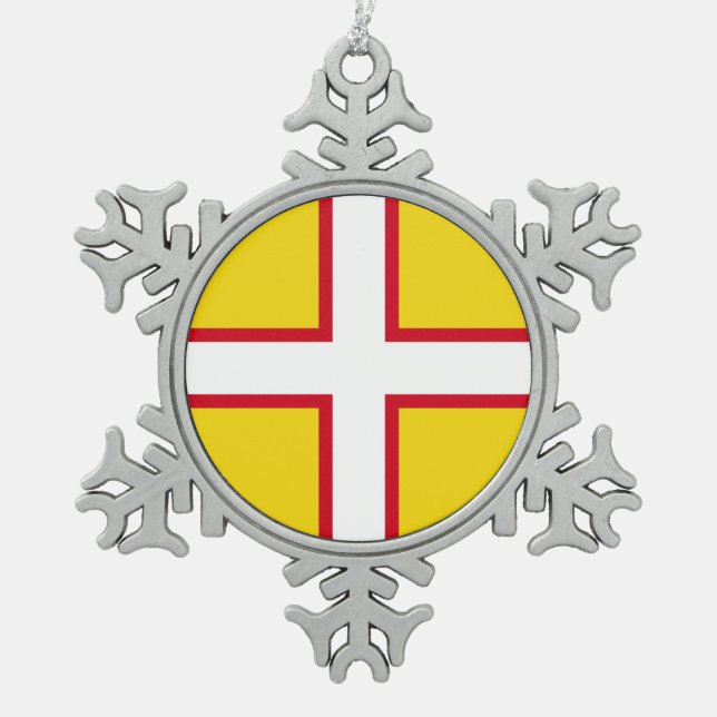 Ornement Flocon De Neige Drapeau du Dorset (Devant)