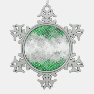Ornement Flocon De Neige Drapeau Grayromantic Fierté Trippy Abstrait