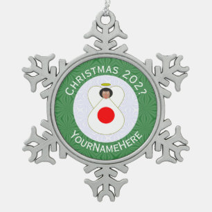 Ornement Flocon De Neige Drapeau japonais Noël Ange Nom Année