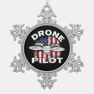 Ornement Flocon De Neige Drapeau US multirotor de drone