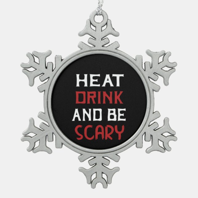 Ornement Flocon De Neige Eat Drink And Be Scary Creative Casual (Devant)