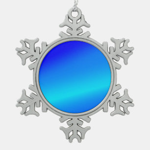 Ornement Flocon De Neige Eau claire bleu cuivre pastel abstrait